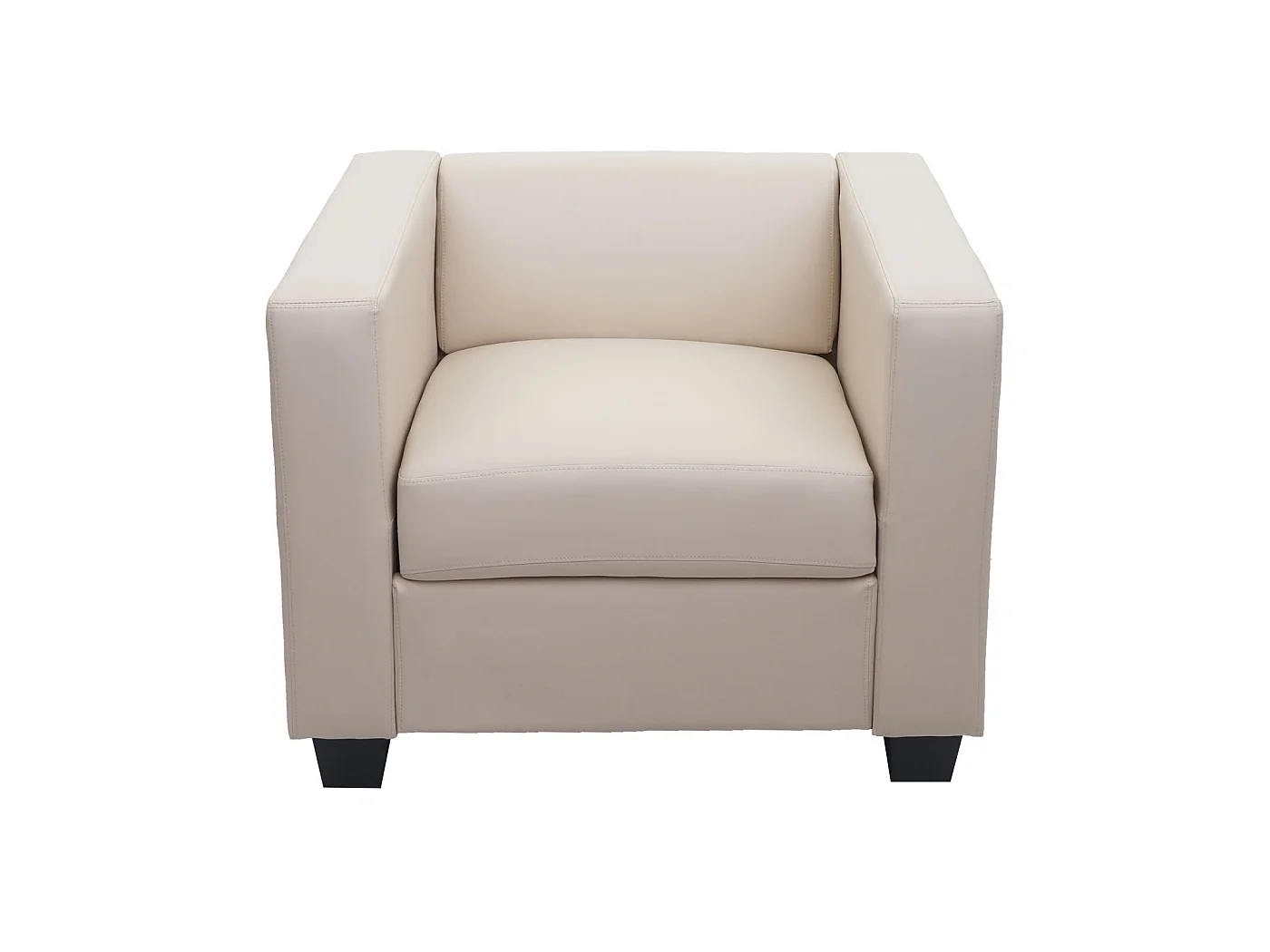 3-1-1 Sofá Lille (3 piezas),  Crema de cuero