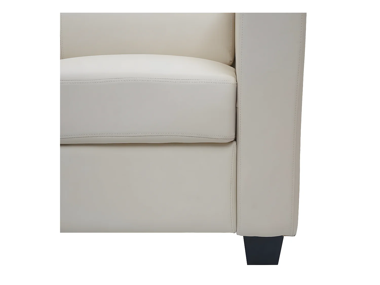 3-1-1 Sofá Lille (3 piezas),  Crema de cuero