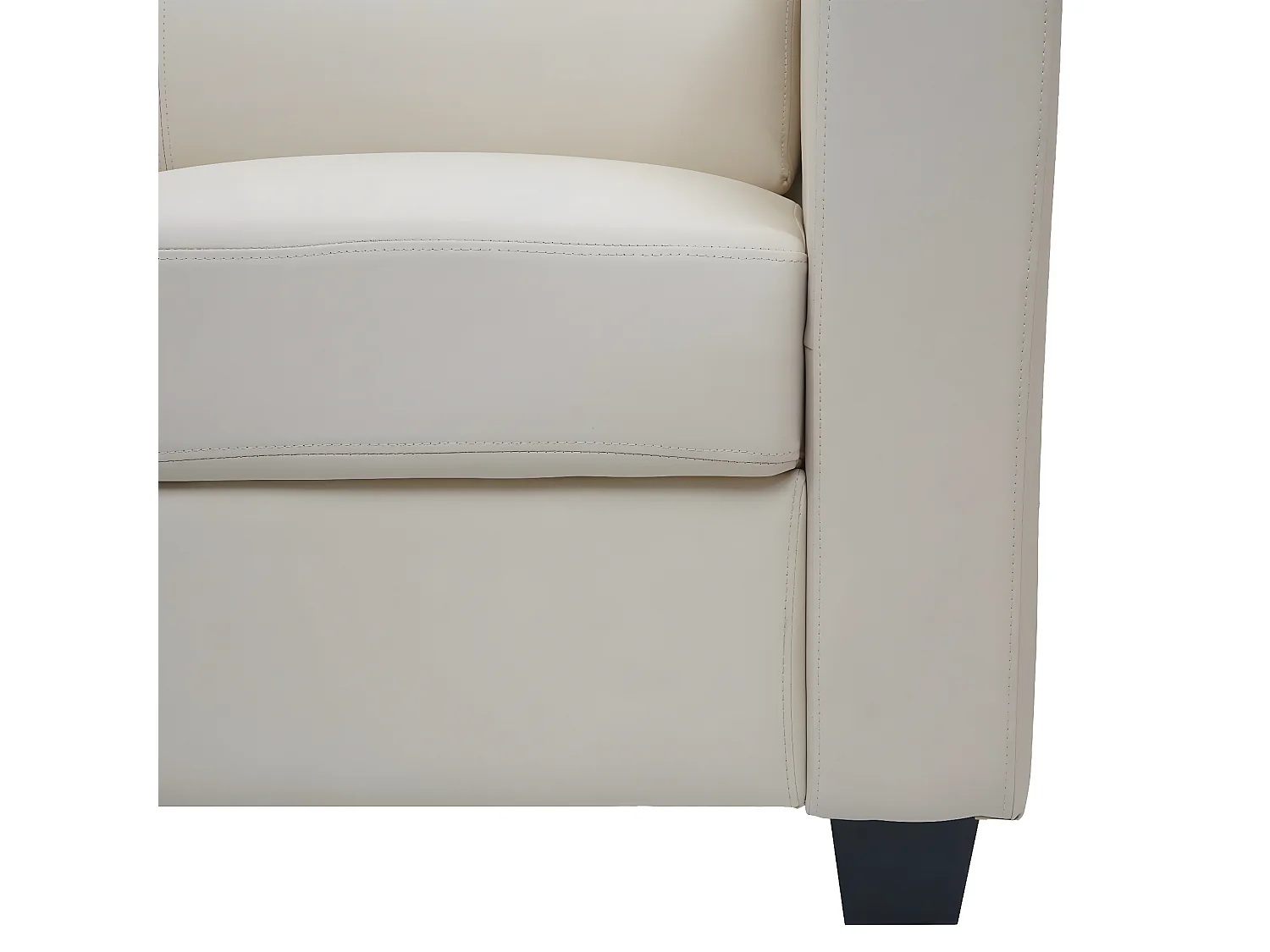 Salotto componibile lounge moderno elegante Lille M65 composizione 3-1-1 pelle avorio