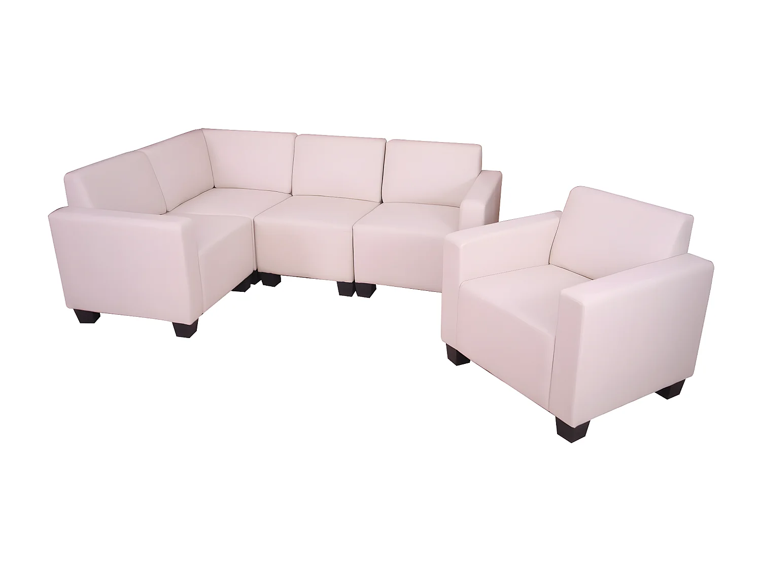 Ensemble de canapés Moncalieri (2 pièces),  crème