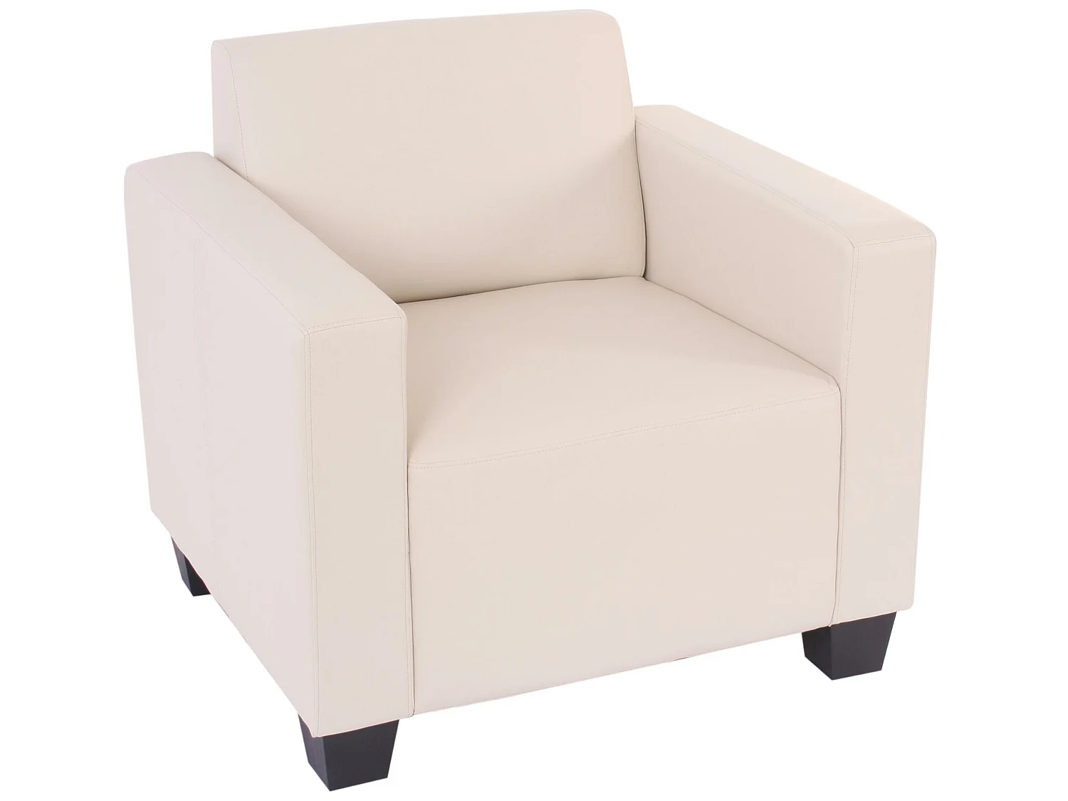 Salotto modulare componibile lounge moderno Lione N71 combinazione 4-1 avorio