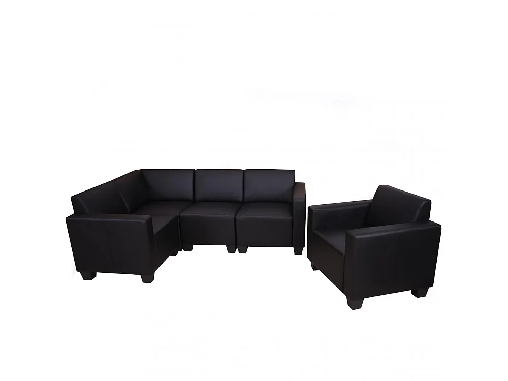 Ensemble de canapés Moncalieri (2 pièces),  noir