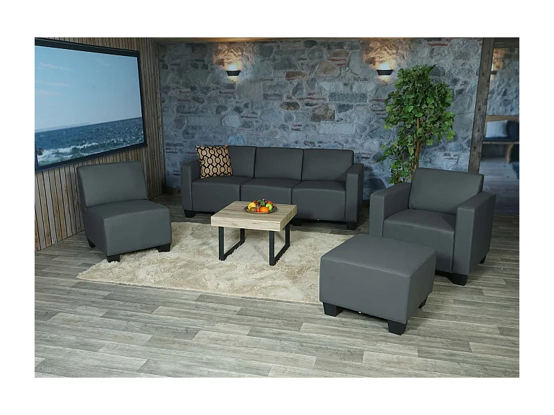 Zestaw sof Moncalieri (4-częściowy),  Ciemnoszary