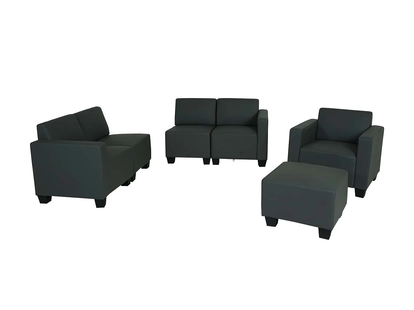 Bankstel Moncalieri (4-delig),  donkergrijs