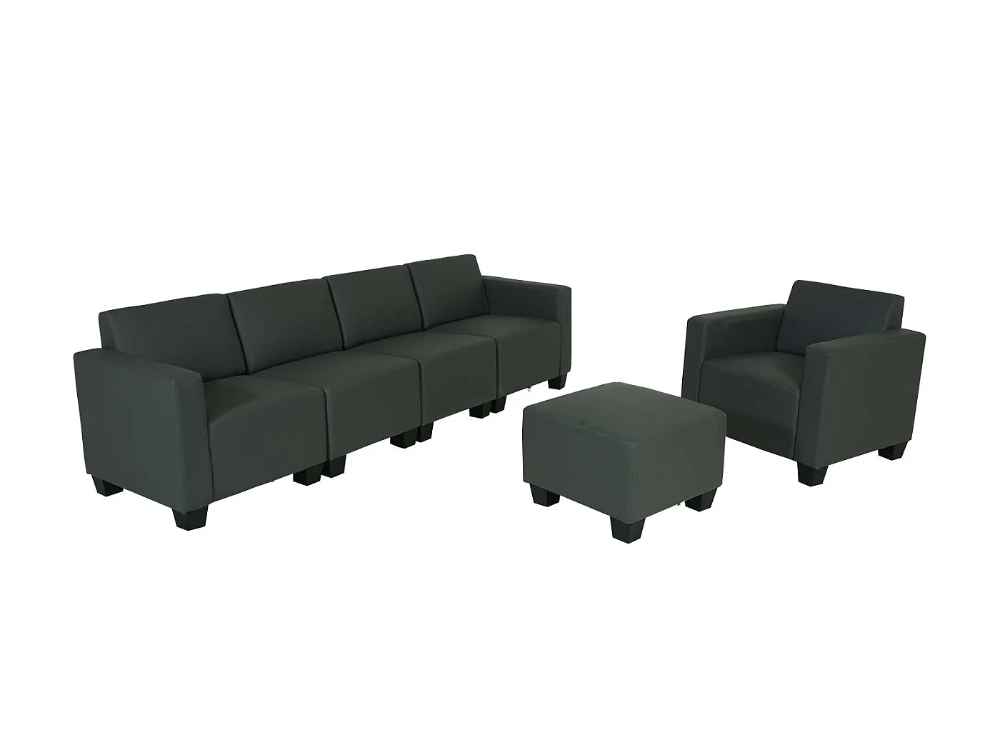 Bankstel Moncalieri (4-delig),  donkergrijs