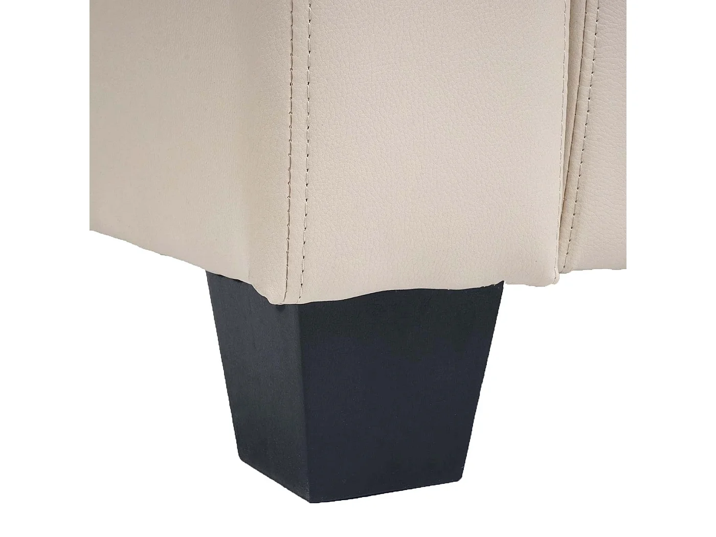 Salotto componibile lounge moderno elegante Lille M65 composizione 3-2-1 ~ ecopelle avorio