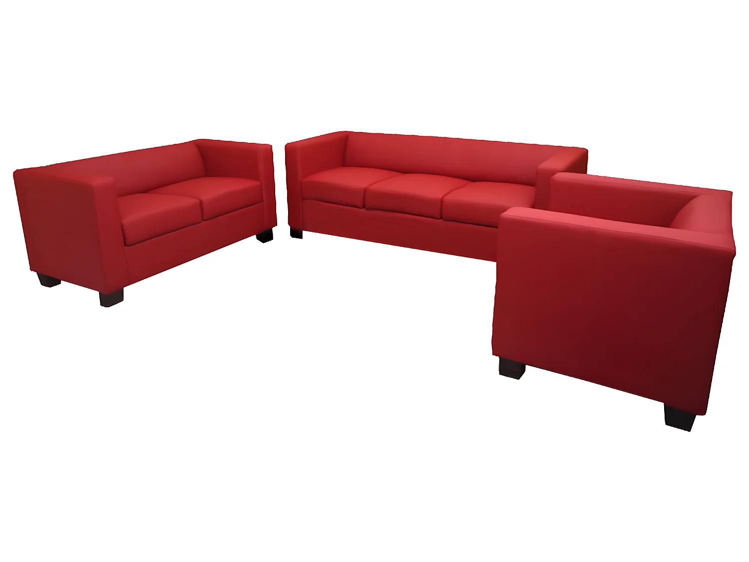 3-2-1 Sofagarnitur Lille (3-teilig), Rot