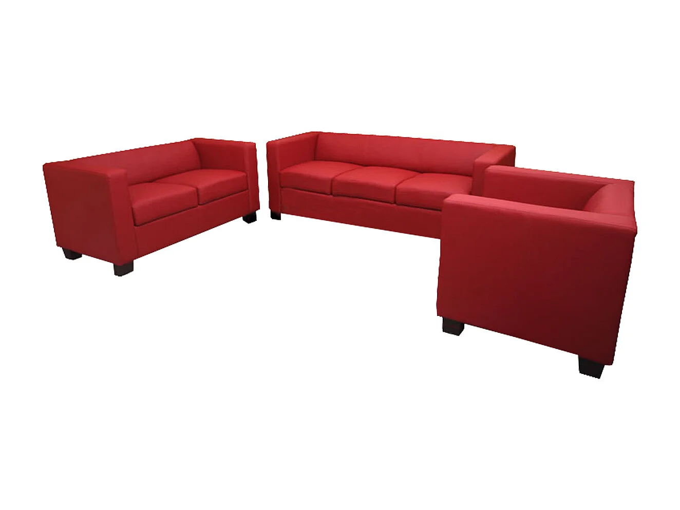 3-2-1 Sofagarnitur Lille (3-teilig), Rot