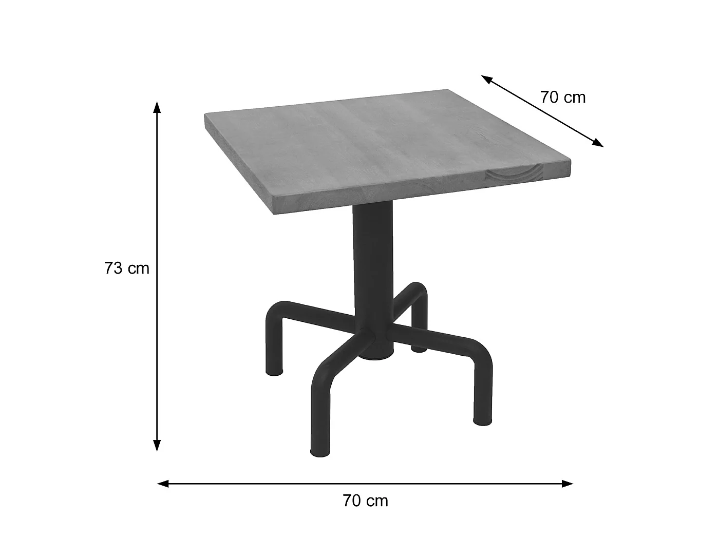 Table de bistrot MCW-G68,  couleur naturelle