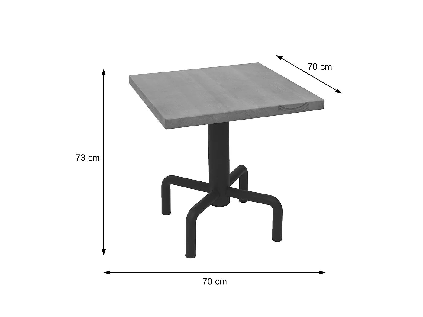 Bistrotisch MCW-G68, Naturfarben