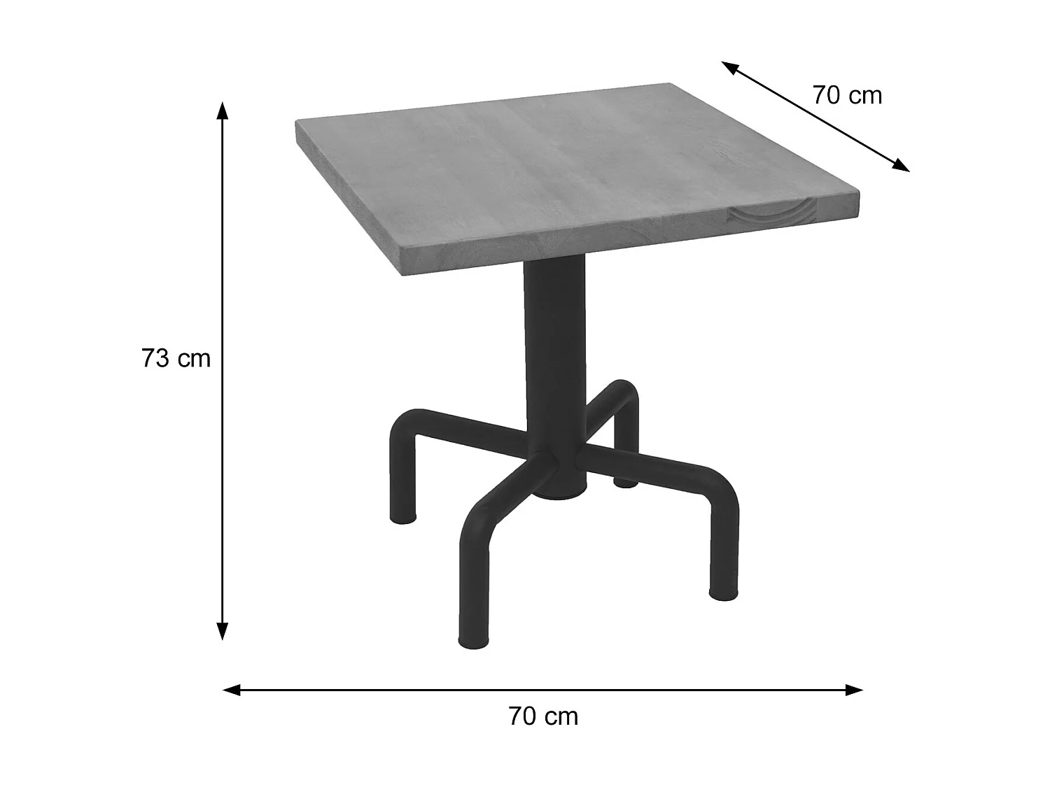 Table de bistrot MCW-G68,  couleur naturelle