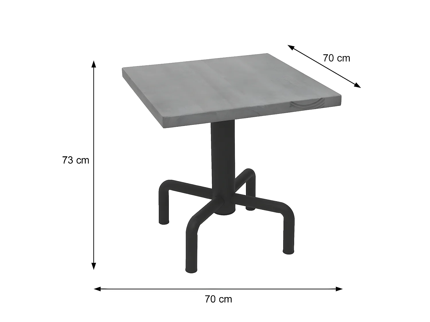 Bistrotafel MCW-G68,  vintage bruin