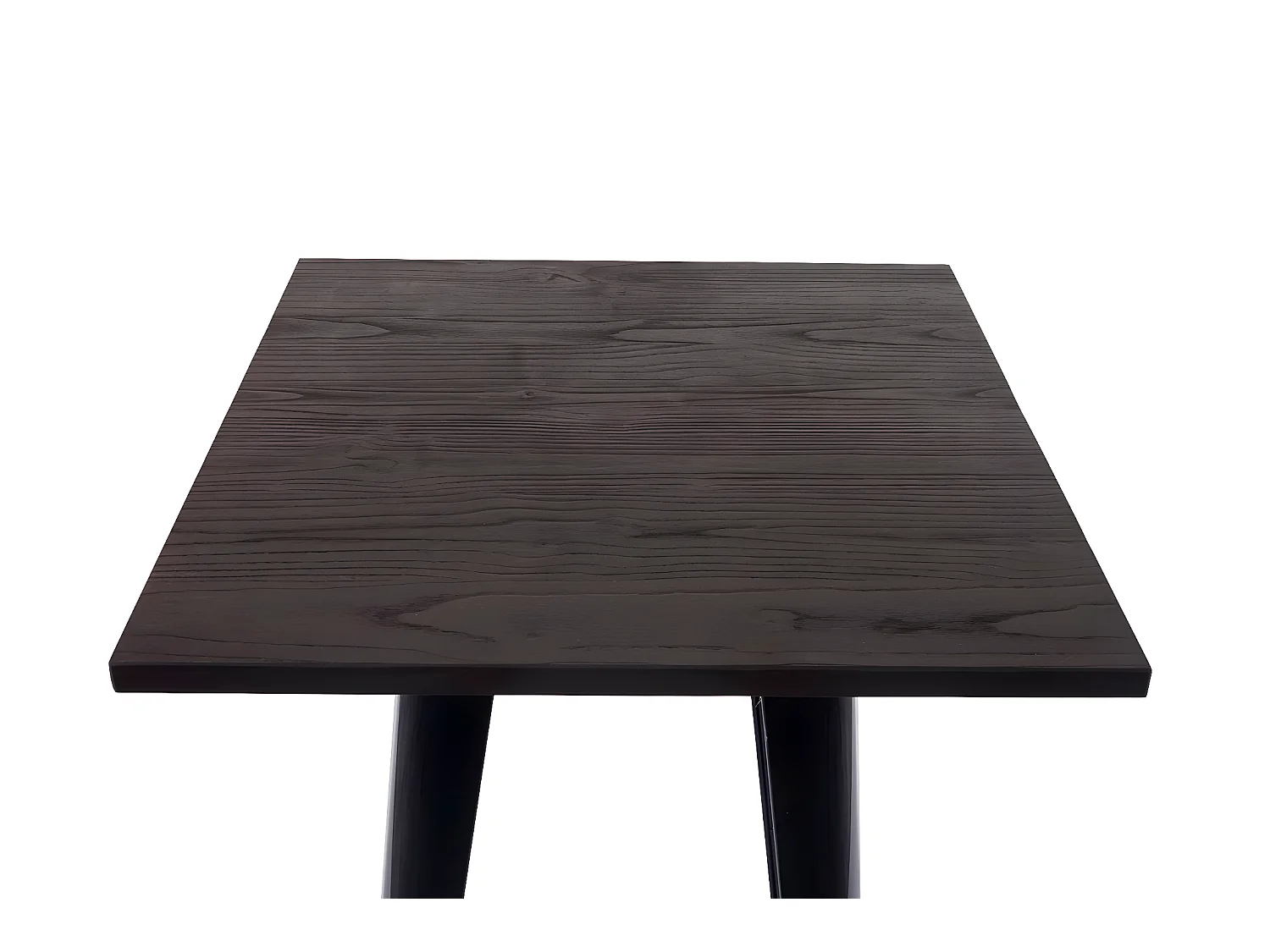 Tavolo tavolino bar quadrato design industriale MCW-A73 107x60x60cm legno metallo nero