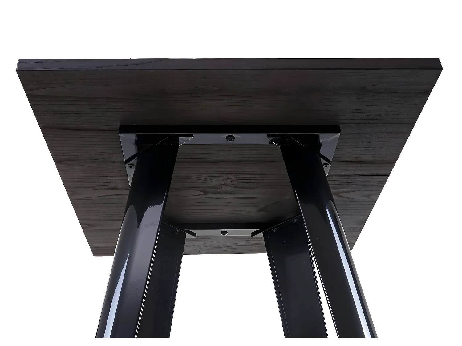 Tavolo tavolino bar quadrato design industriale MCW-A73 107x60x60cm legno metallo nero