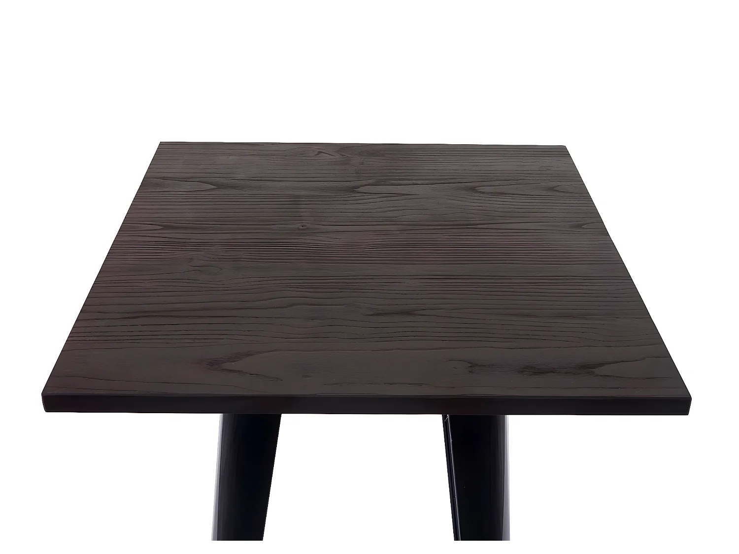 Sta-tafel MCW-A73 incl. houten tafelblad,  zwart