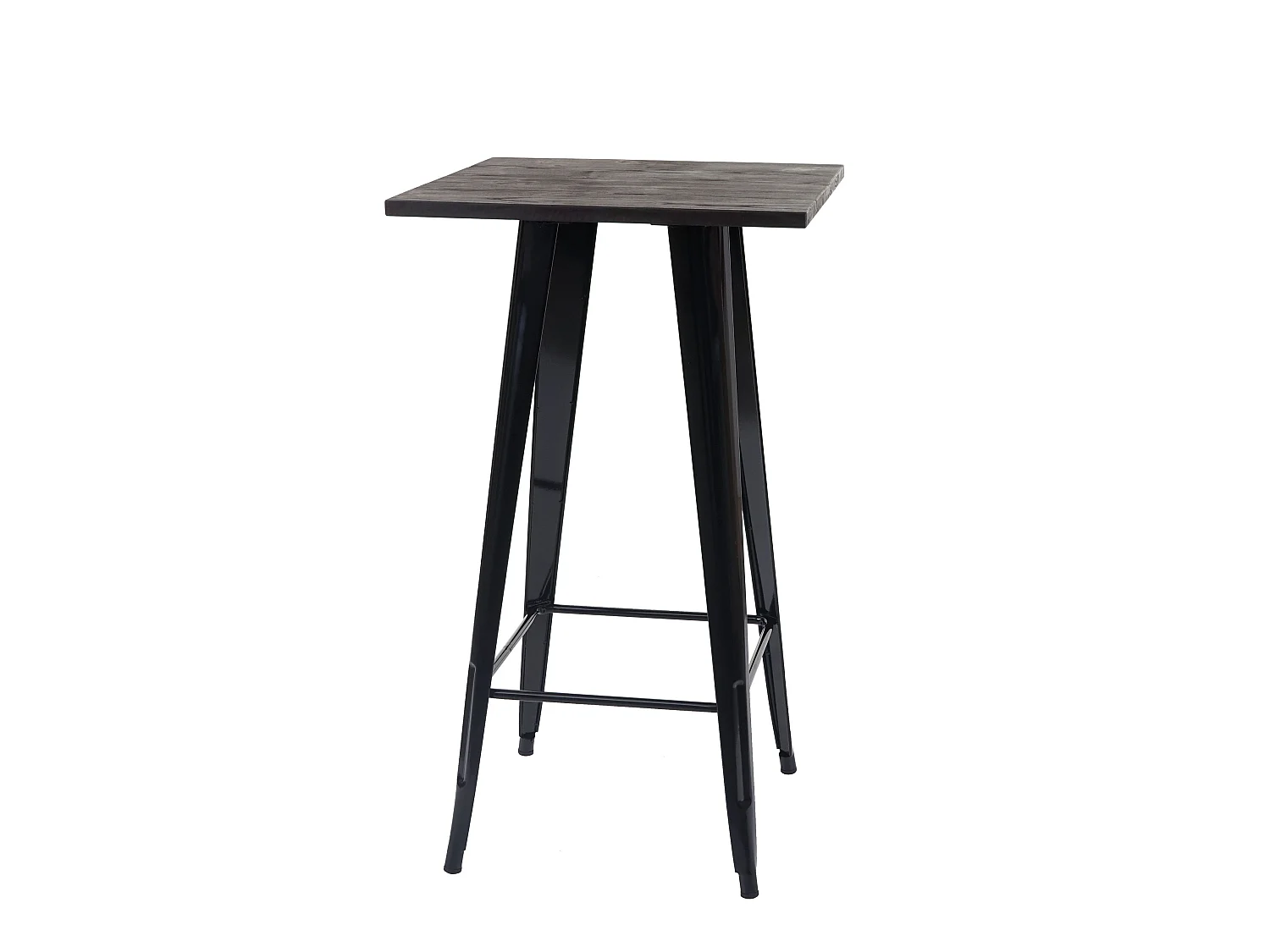 Table haute MCW-A73, plateau en bois inclus,  noir