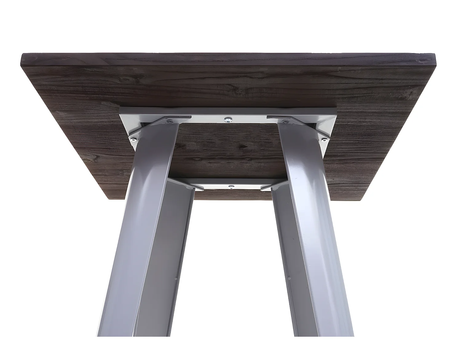 Sta-tafel MCW-A73 incl. houten tafelblad,  grijs