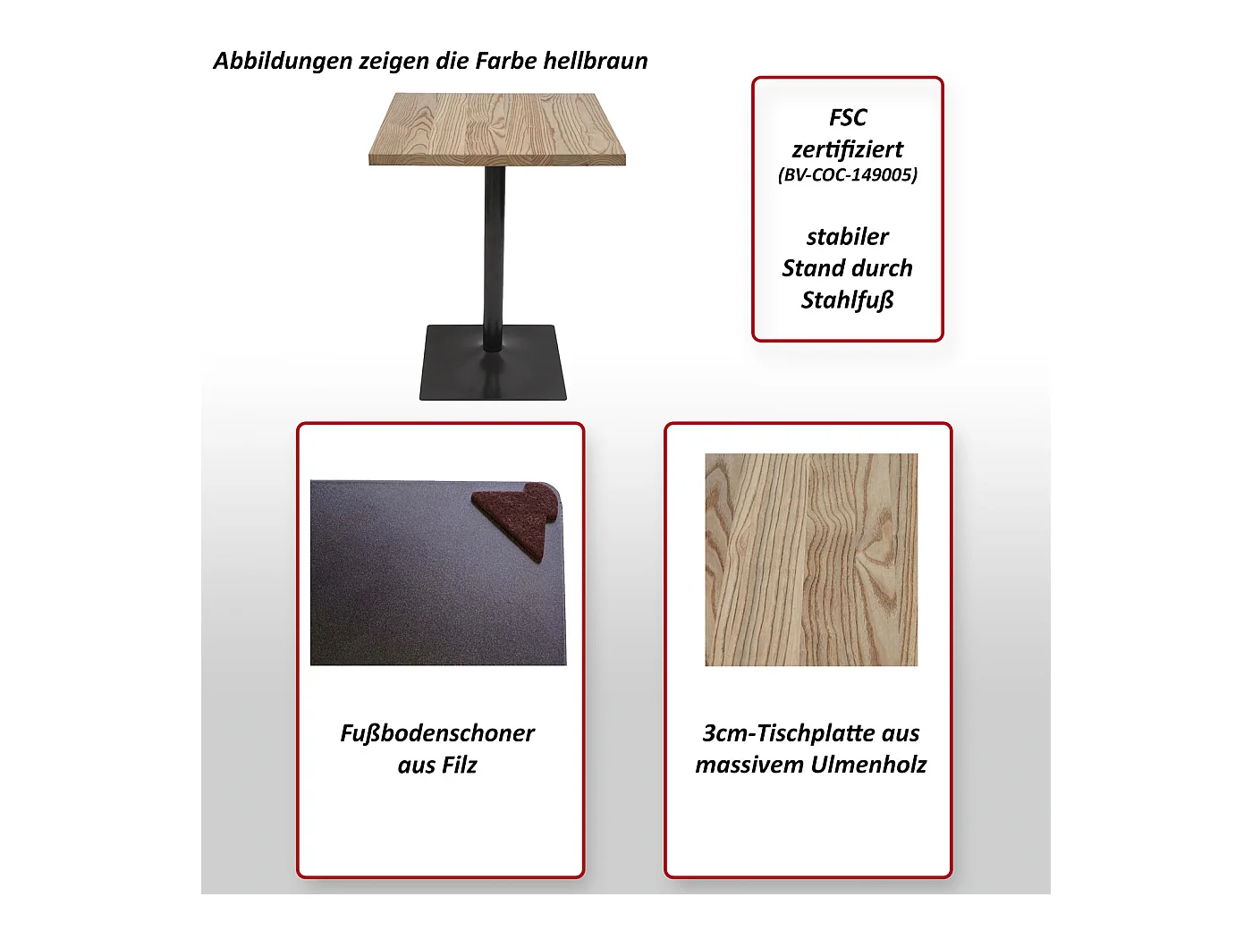 Stół bistro MCW-H10,