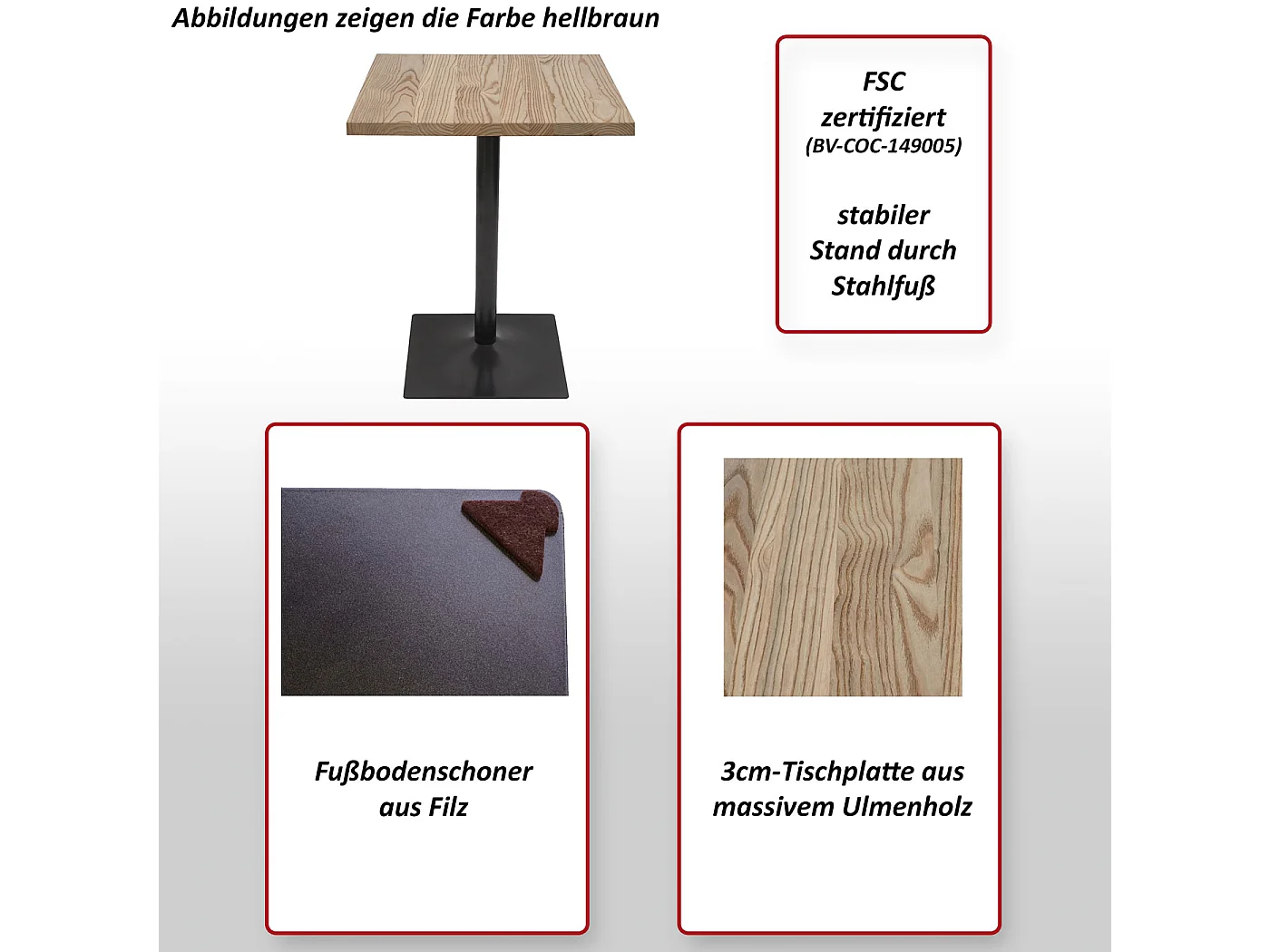 Stół bistro MCW-H10,