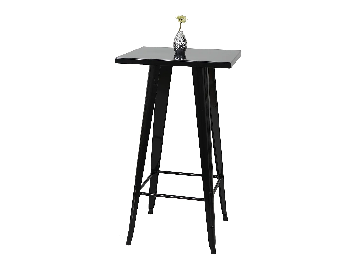 Table haute MCW-A73 Métal,  noir