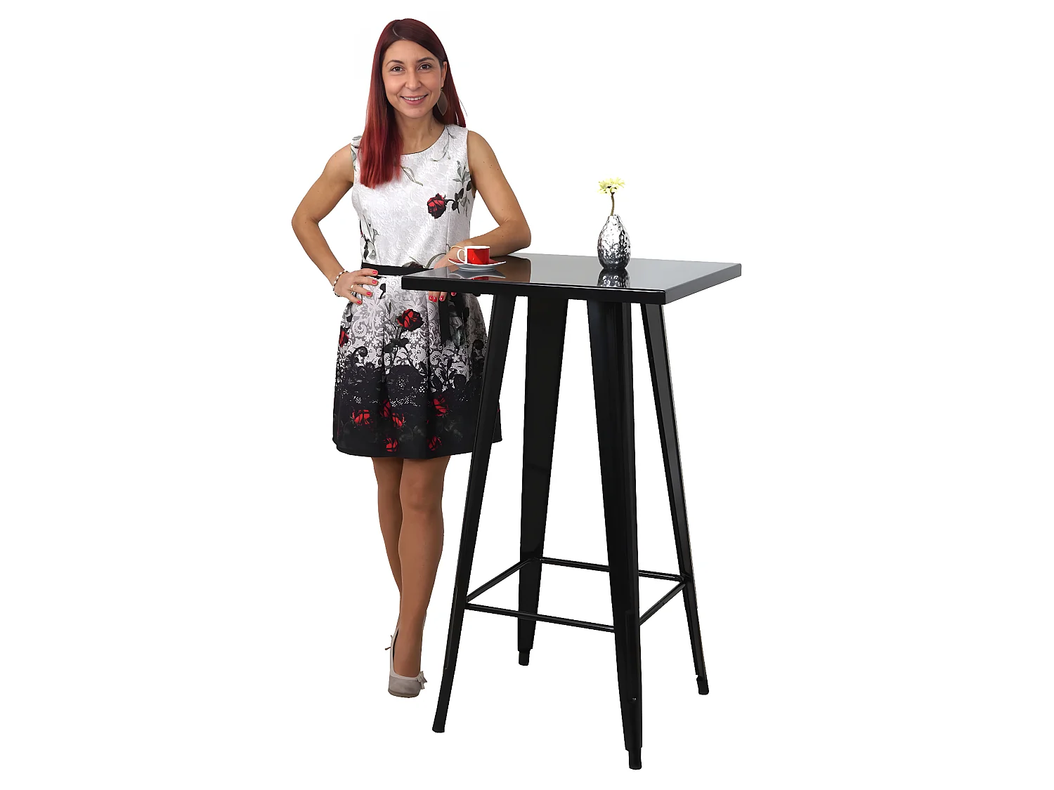 Bastaardtafel MCW-A73 metaal,  zwart