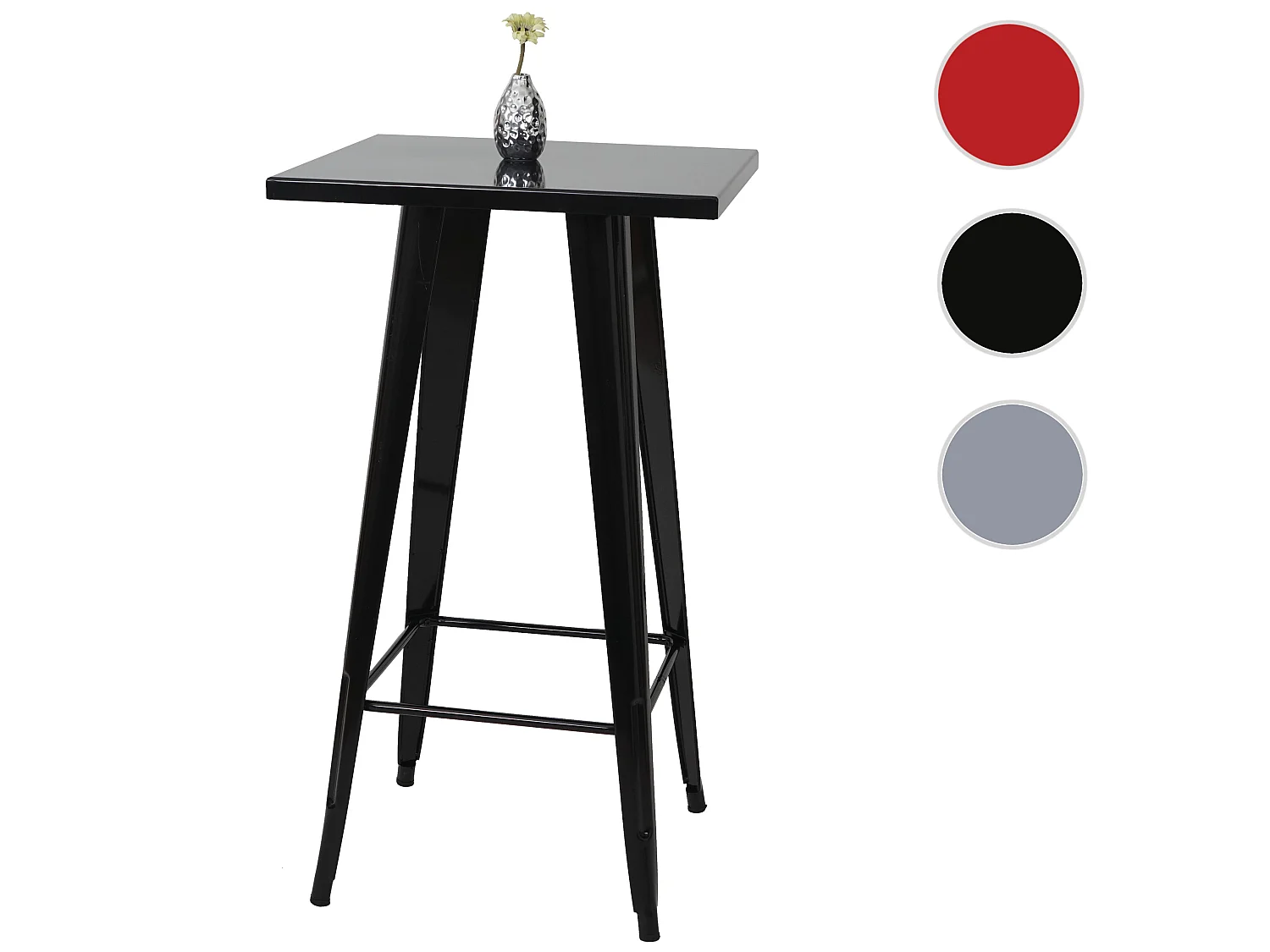 Bastaardtafel MCW-A73 metaal,  zwart