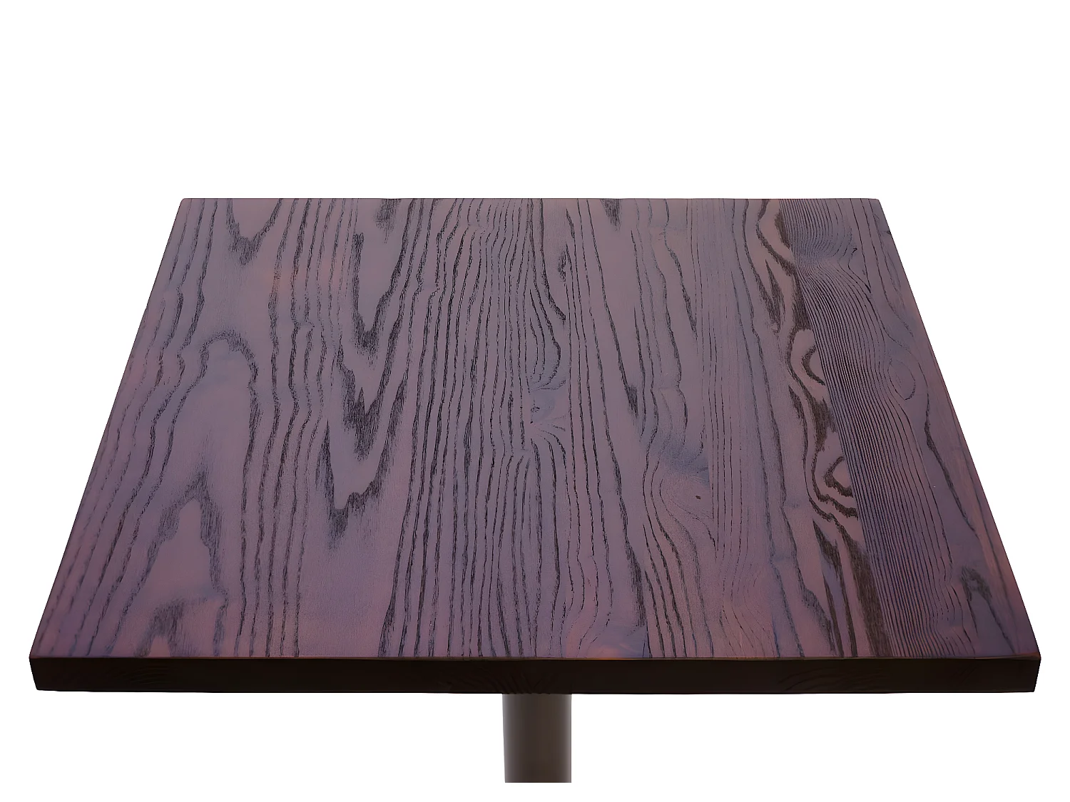 Table de bistrot MCW-H10, Table de bistrot MCW-H10,table de bar, gastronomie industrielle, bois d'orme certifié MVG 76x60x60cm brun noir
