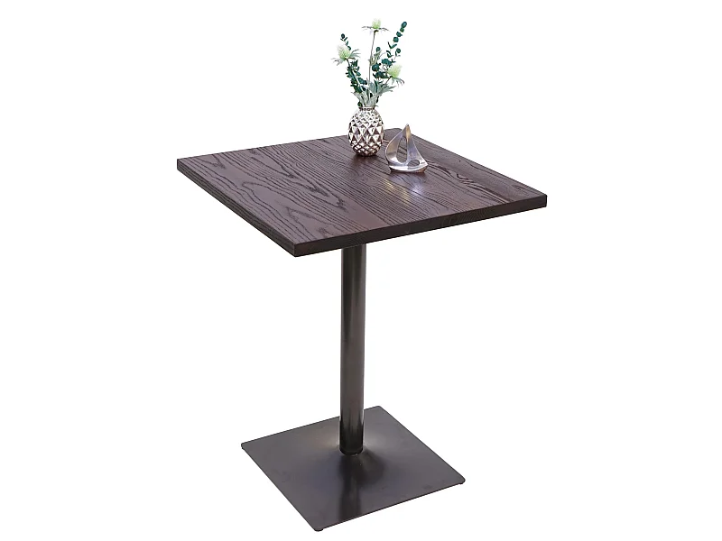 Table de bistrot MCW-H10,  brun noir