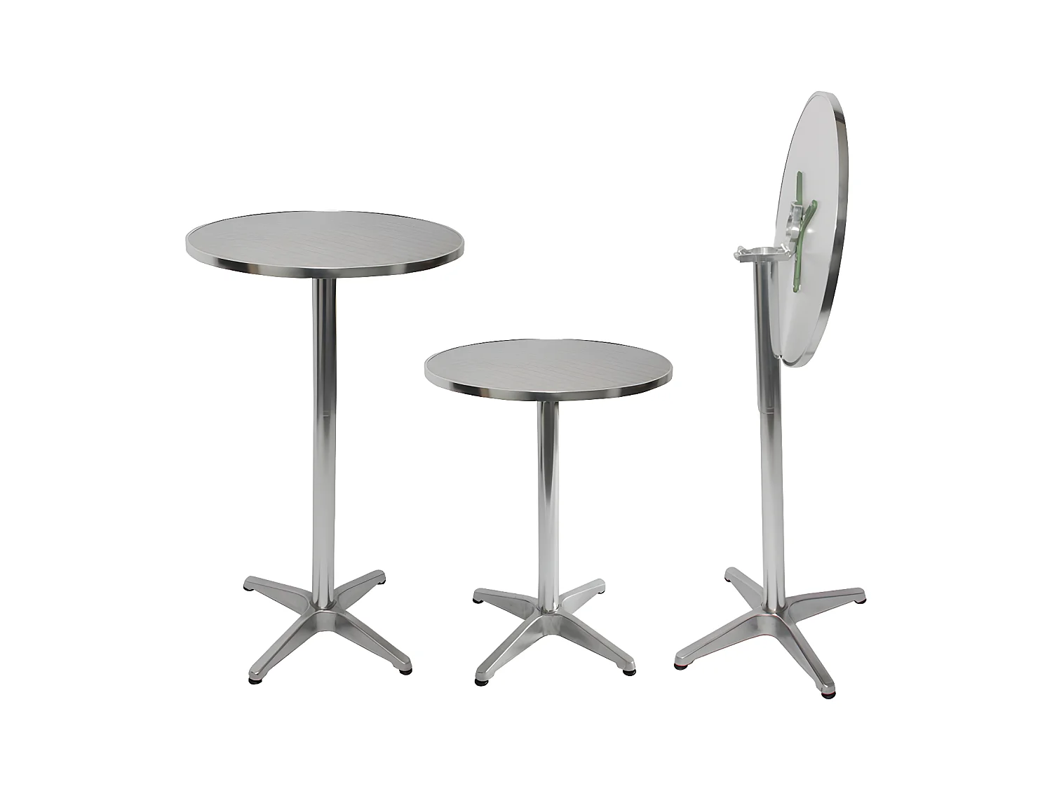 Tavolo tavolino bistro bar M28 alluminio 60x60x70/110cm da interni