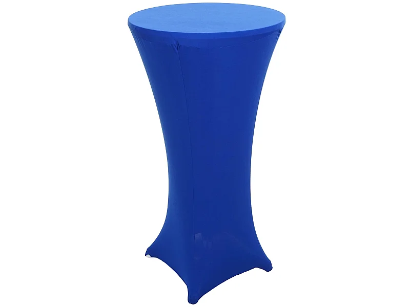 Tavolo bistro bar M28 alluminio 60x60x70/110cm con copritavolo elasticizzato blu