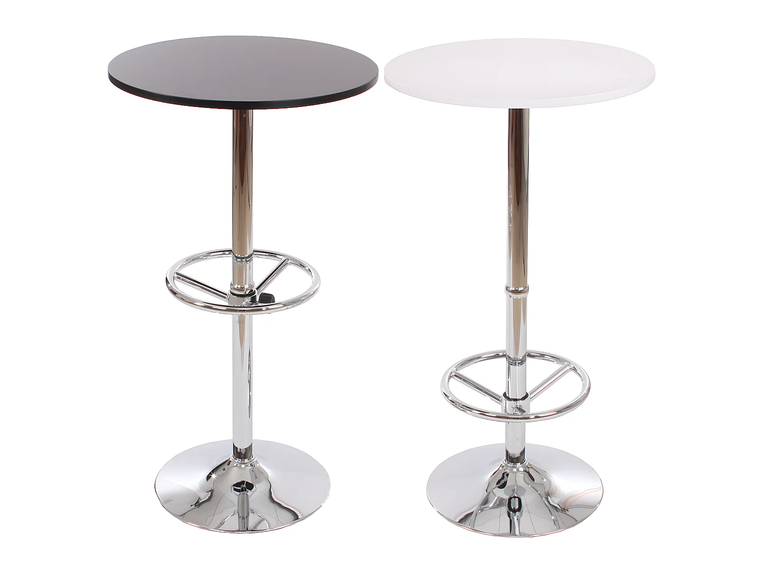 Stehtisch Bilbao Fußablage, Schwarz