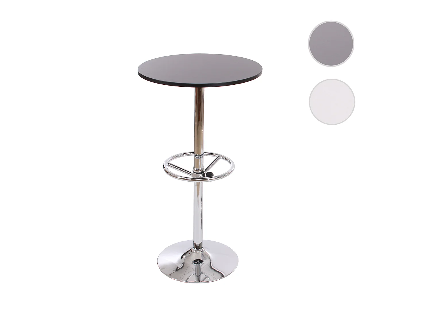 Stehtisch Bilbao Fußablage, Schwarz