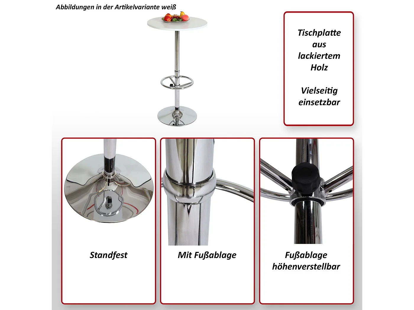 Bilaardtafel Bilbao voetsteun,  zwart