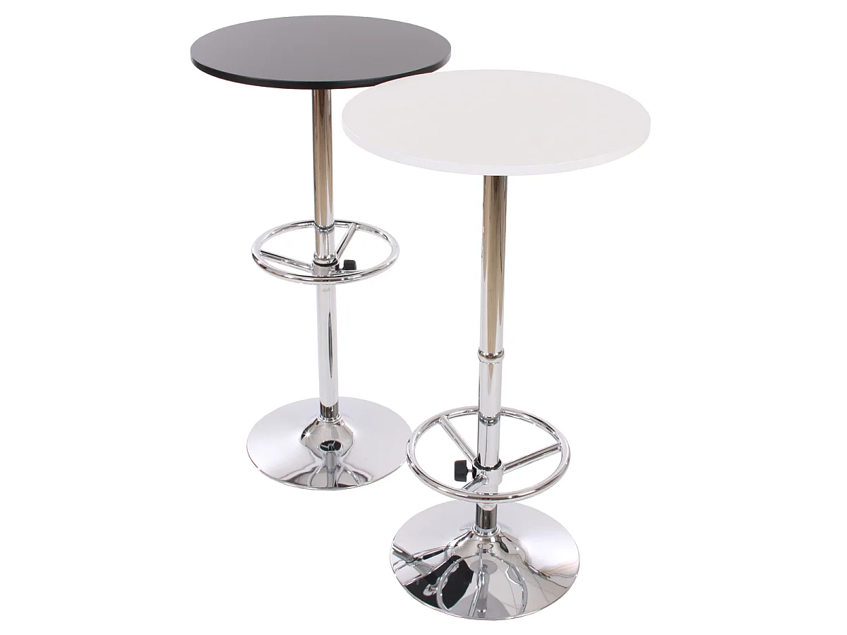 Stehtisch Bilbao Fußablage, Schwarz