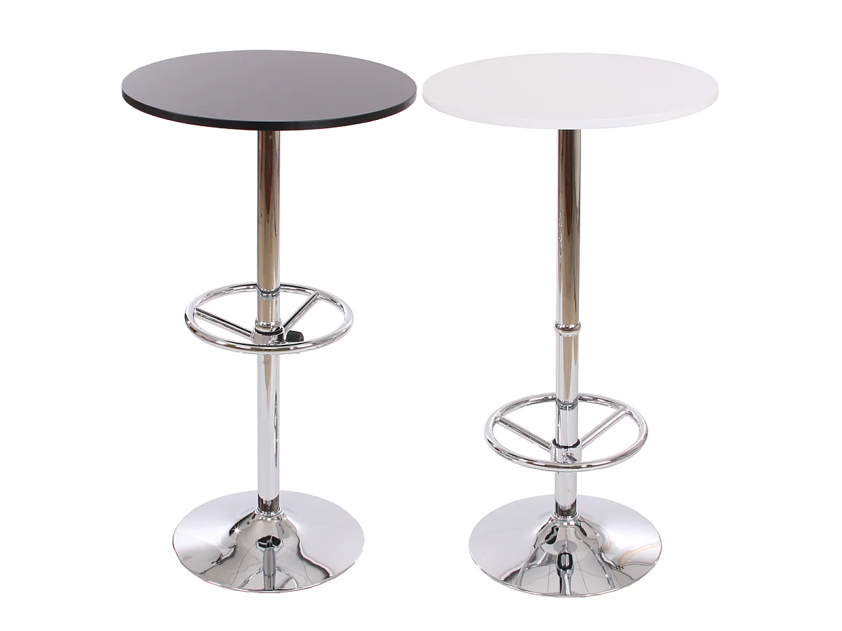 Stehtisch Bilbao Fußablage, Schwarz