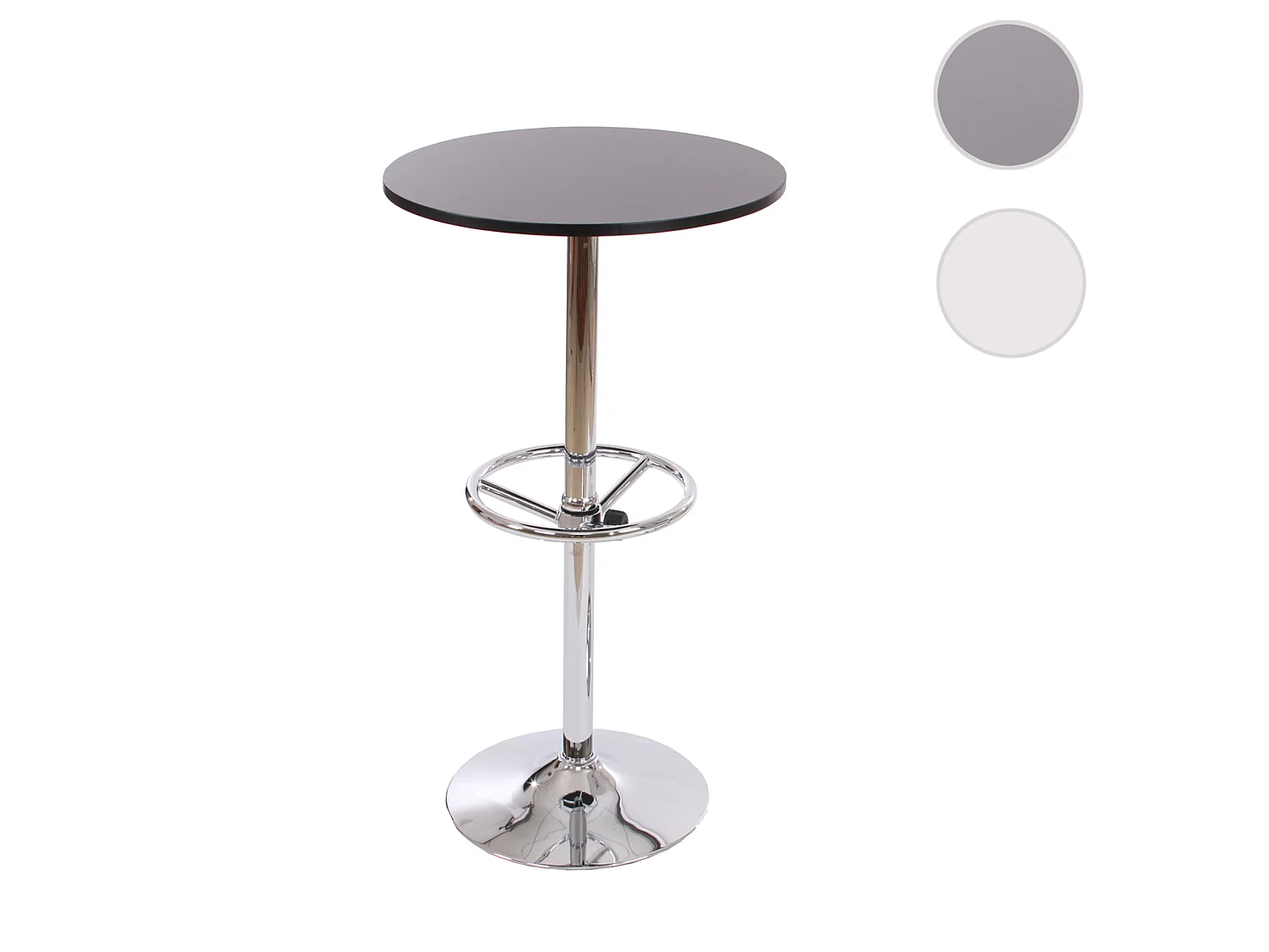 Stehtisch Bilbao Fußablage, Schwarz