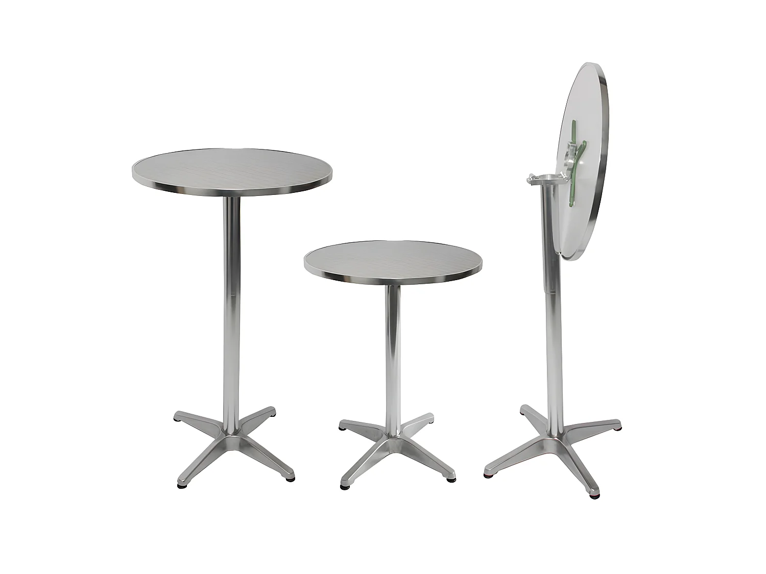 Set 10x tavoli tavolini bistro bar M28 alluminio 60x60x70/110cm da interni