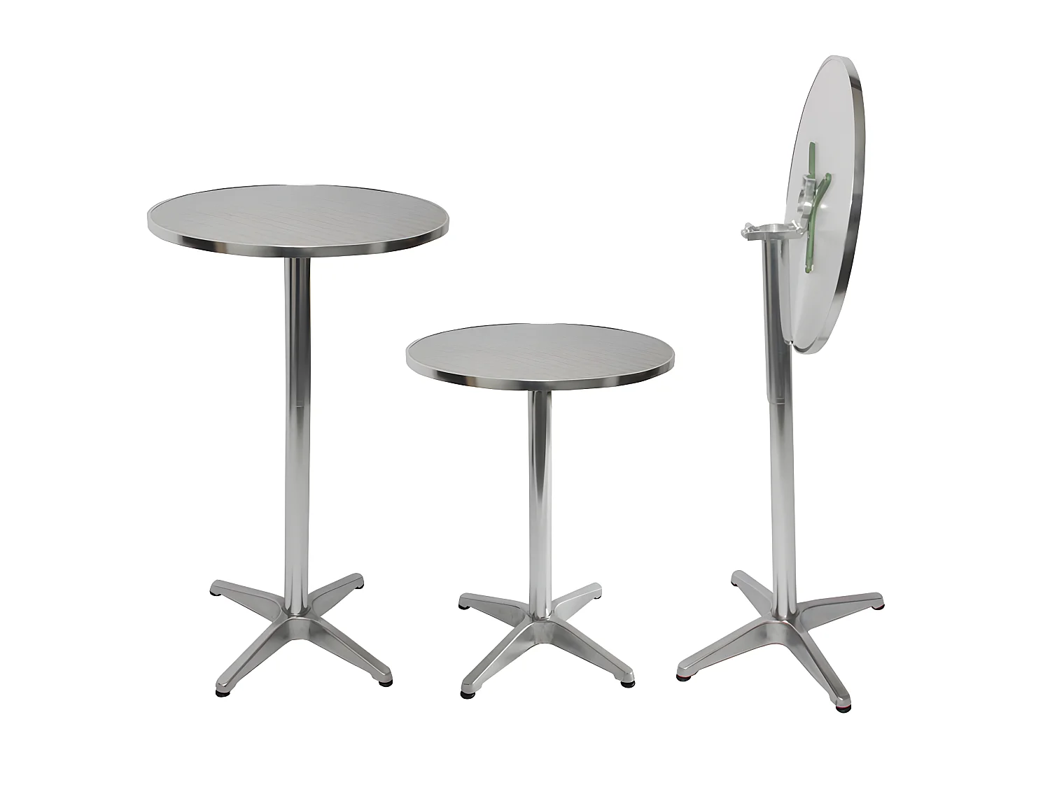 Set 10x tavoli tavolini bistro bar M28 alluminio 60x60x70/110cm da interni