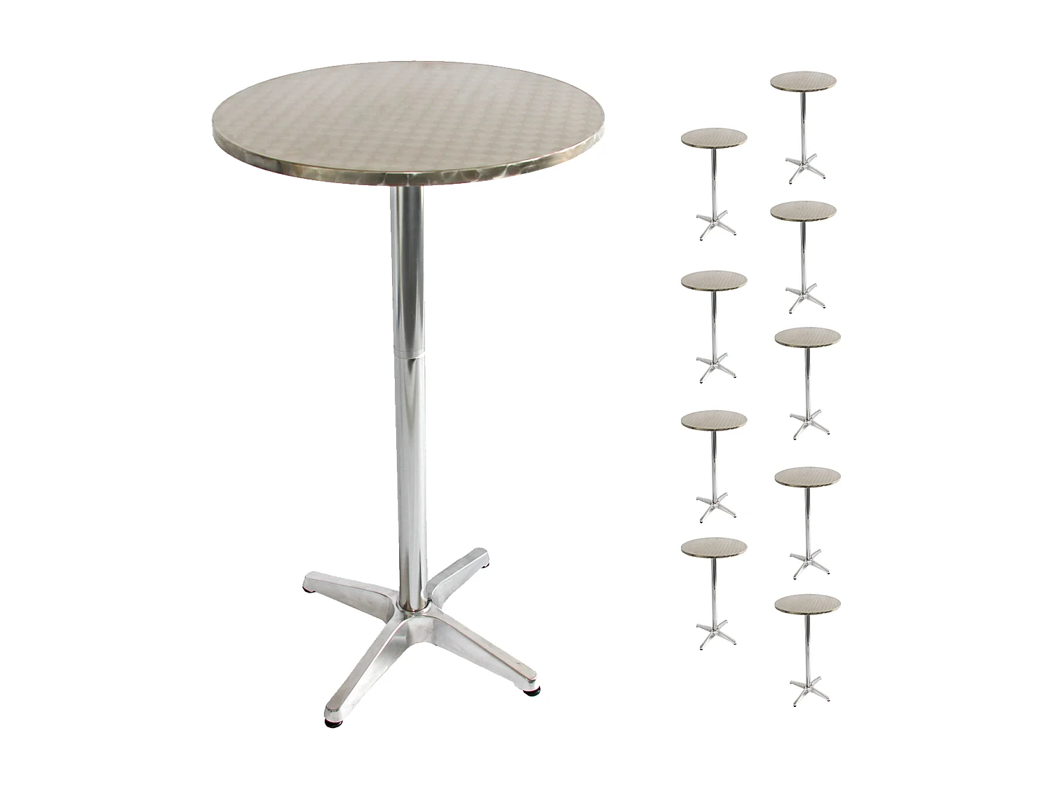 Aluminium statafel (set van 10),  opvouwbaar