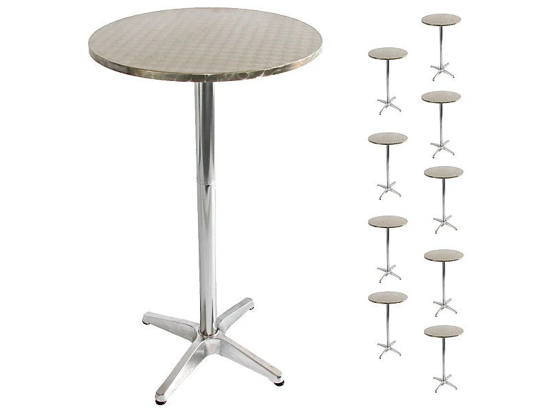 Alu-Stehtisch  (10er-Set), Klappbar