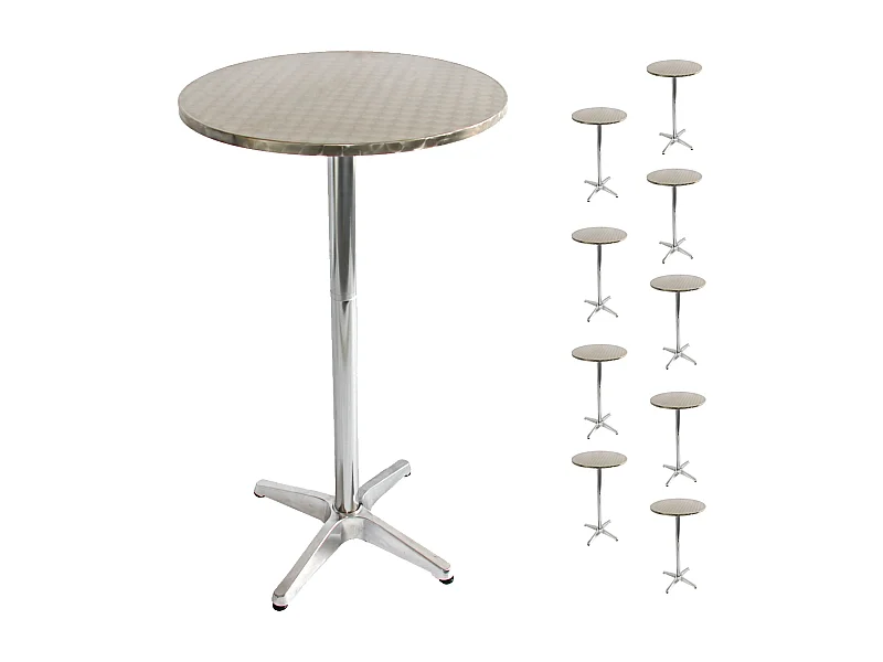 Alu-Stehtisch  (10er-Set), Klappbar
