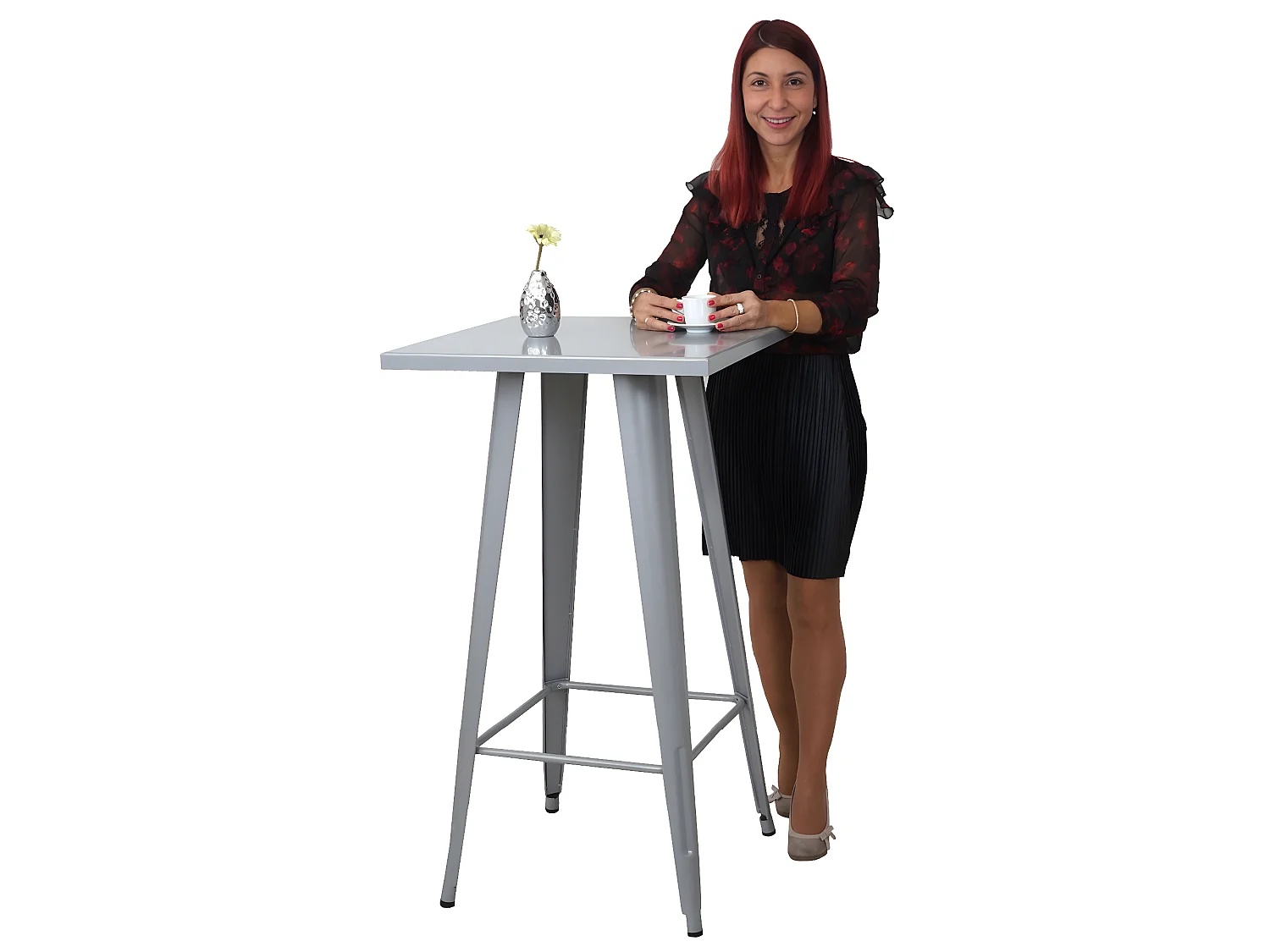 Stehtisch MCW-A73 Metall, Grau