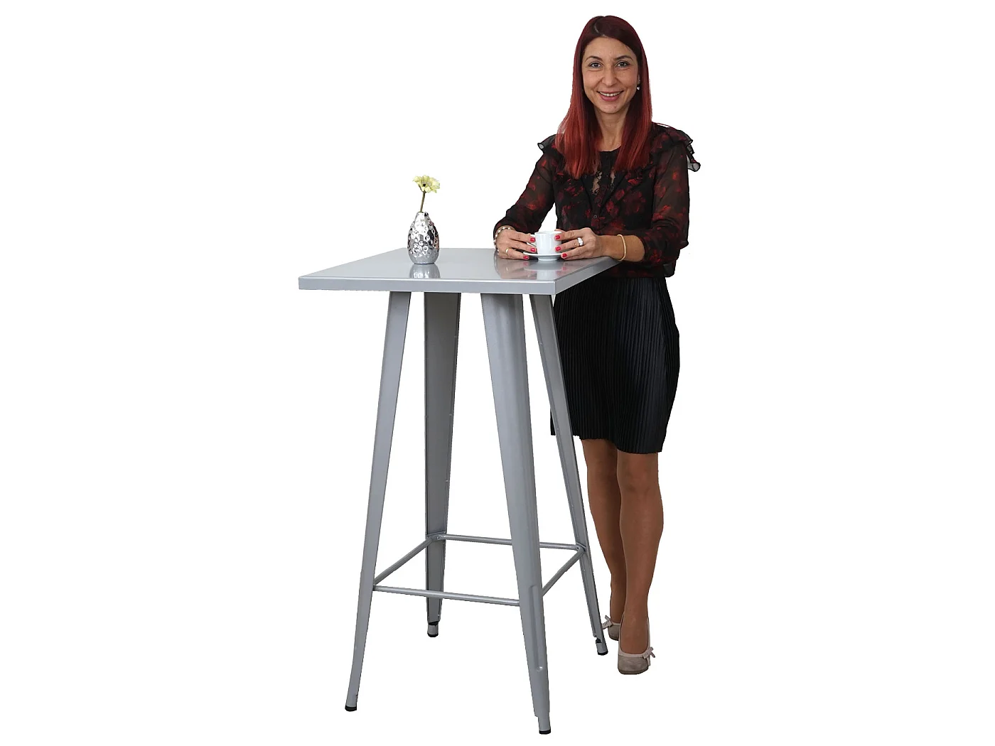 Bastaardtafel MCW-A73 metaal,  grijs