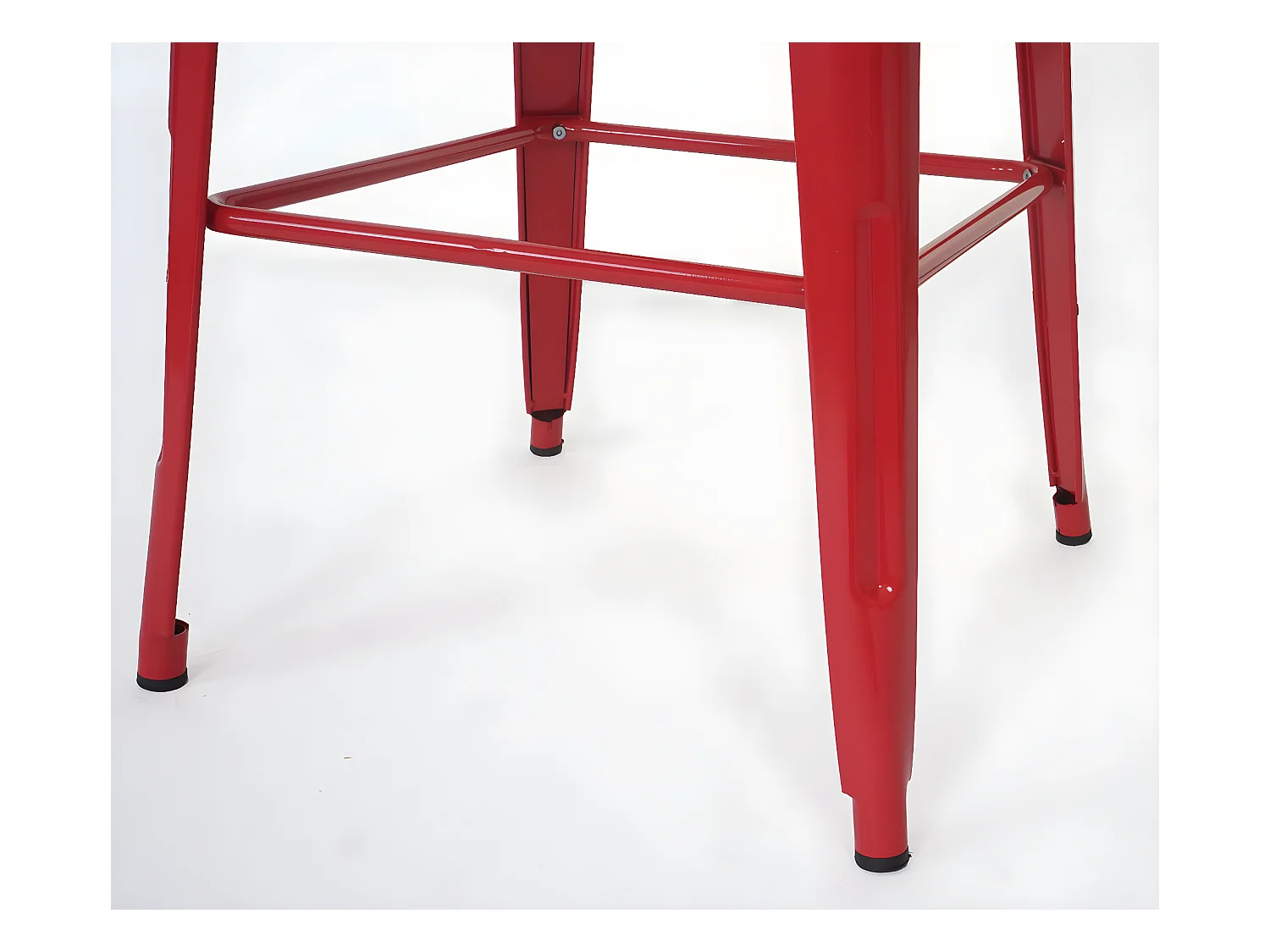 Metalowy stolik barowy MCW-A73,  czerwony