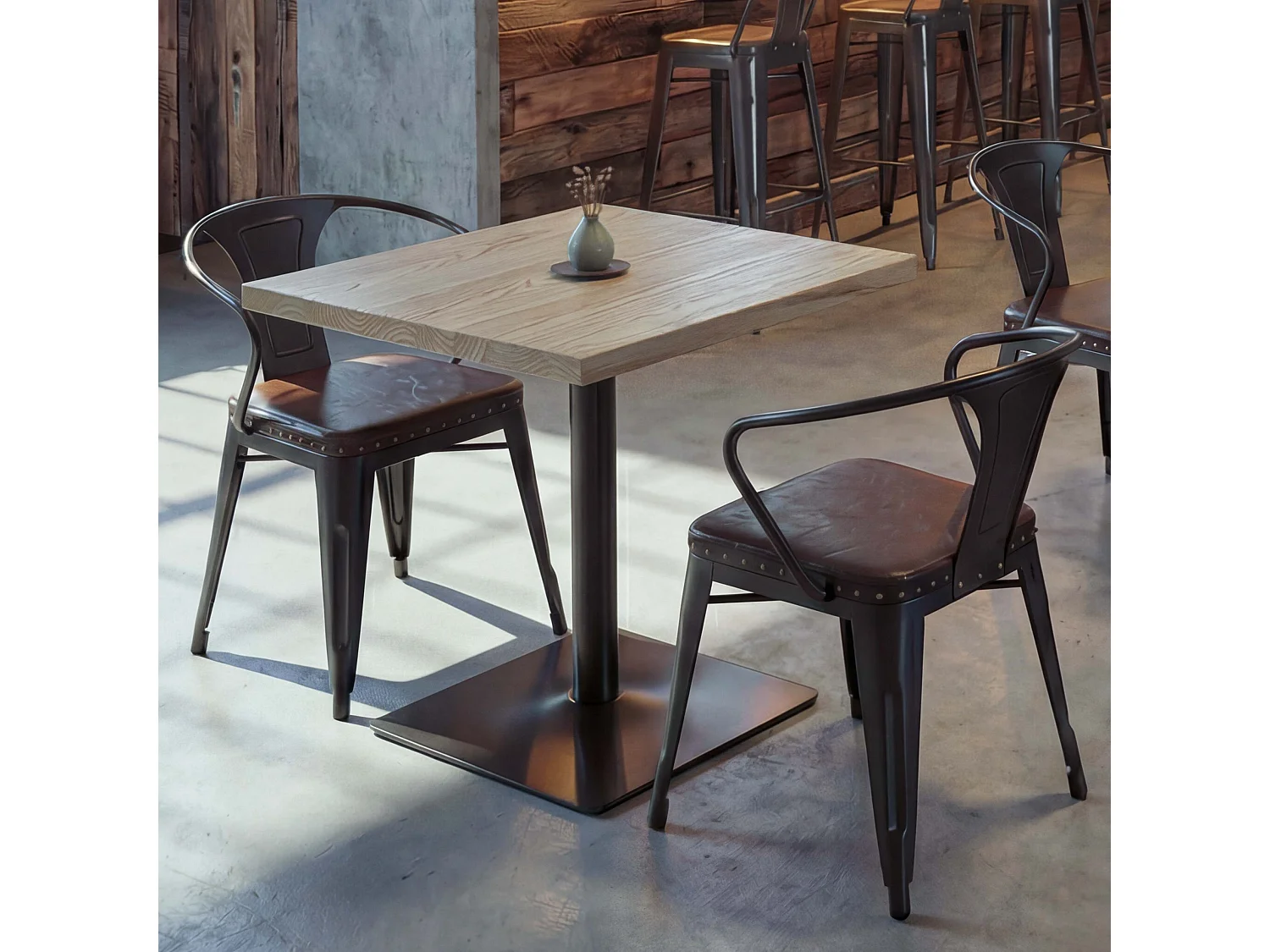 Mesa de bistrô MCW-H10,  castanho claro