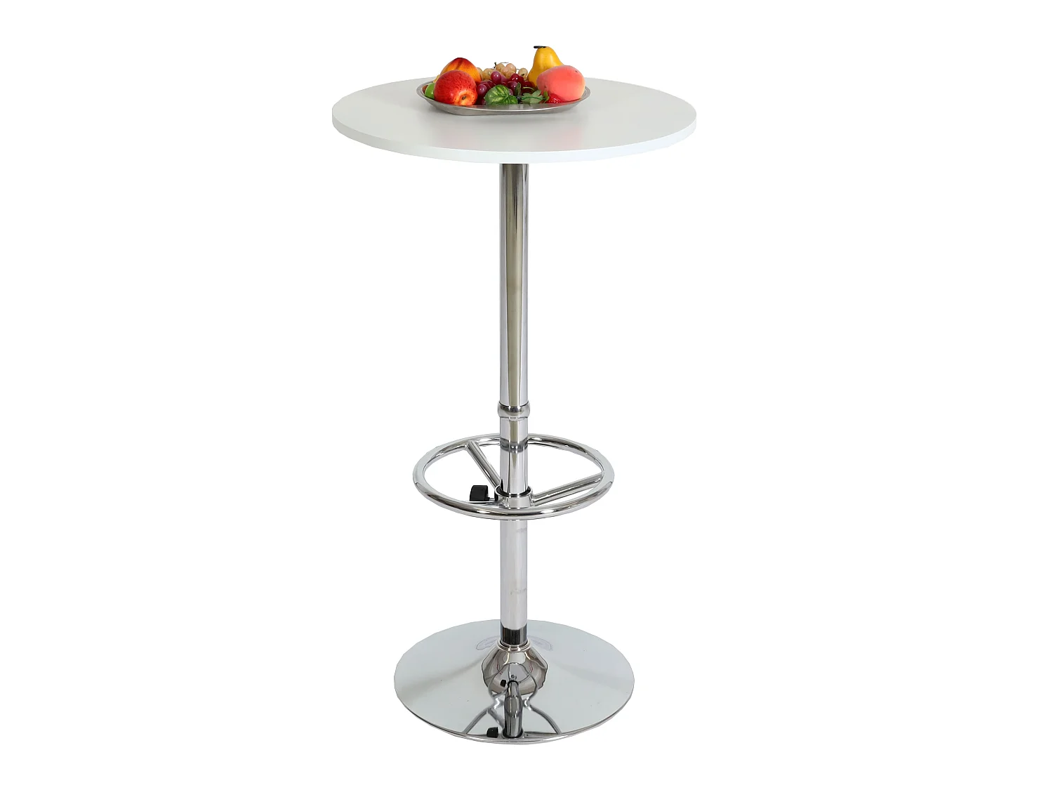 Table haute Bilbao repose-pieds,  blanc