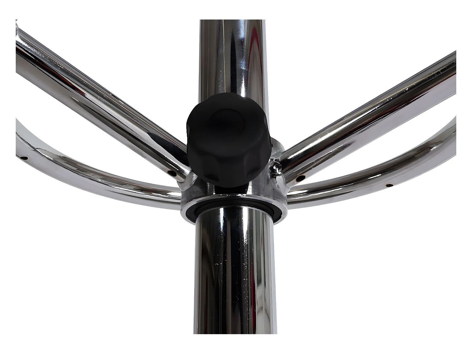 Tavolo bar lounge elegante Bari con poggiapiedi regolabile 109x60cm legno cromo bianco