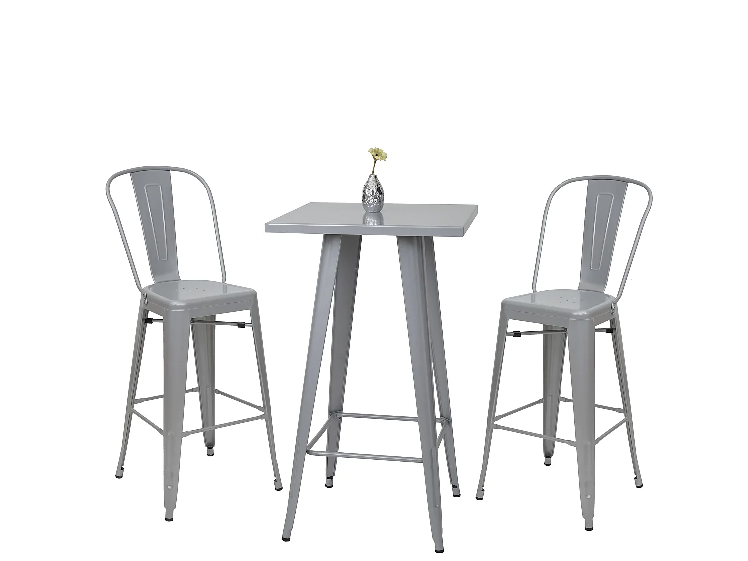 Staande tafel set MCW-A73 metaal (3-delig),  grijs