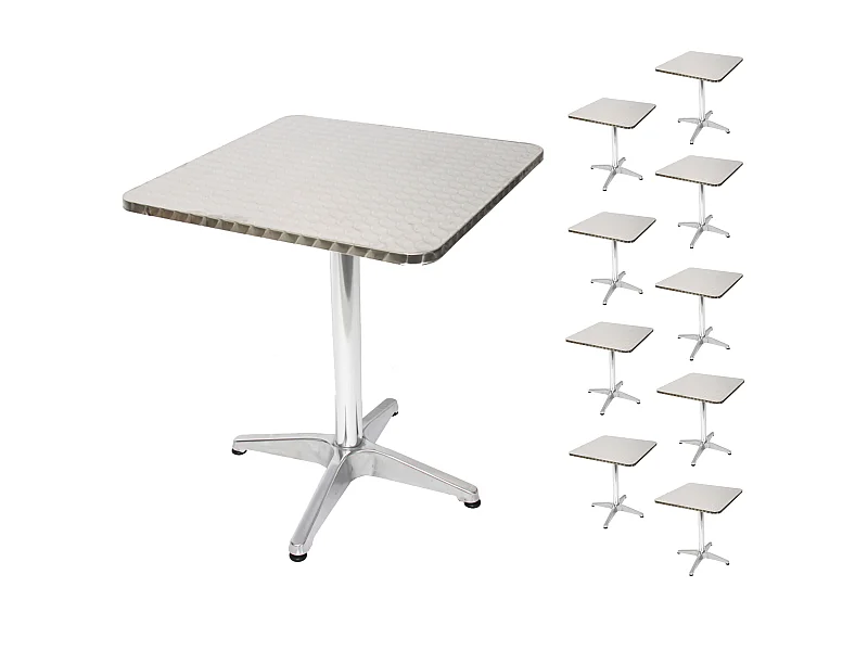 Mesa bistro de aluminio H28 (lote de 10)