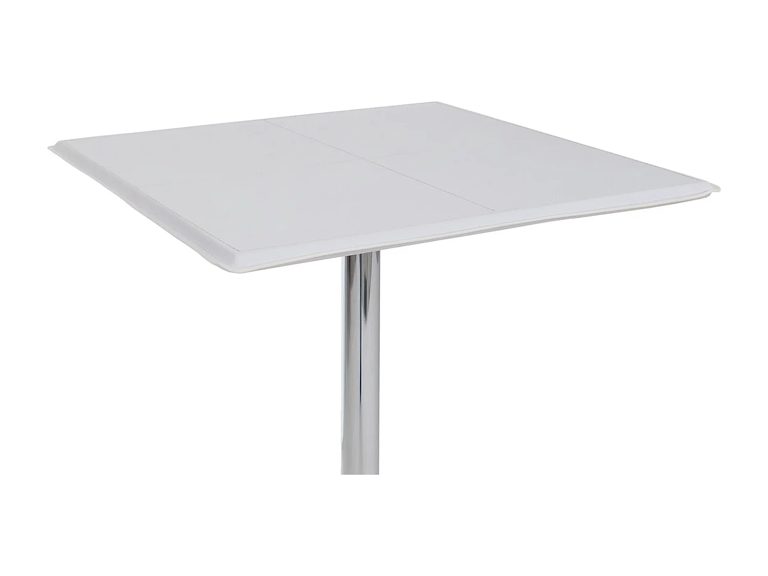 Tavolo bar rotondo elegante Lounge Chicago con poggiapiedi 63x63x110cm bianco